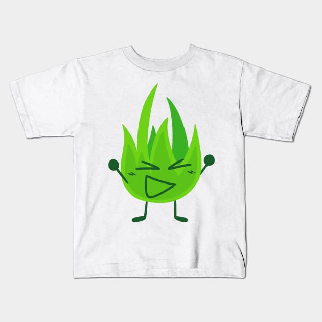 Grassy (BFB) Kids T-Shirt by PuppyRelp